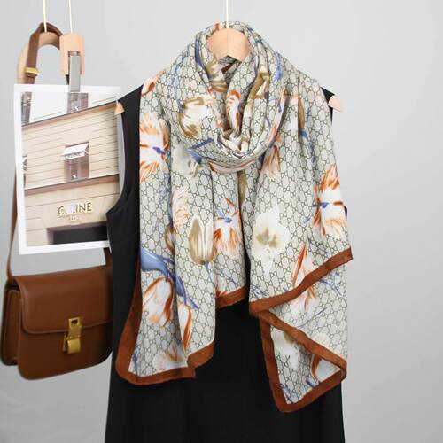 Light luxury new color-blocking fashionable linen scarf with cloak long scarf for women's thin warm scarf