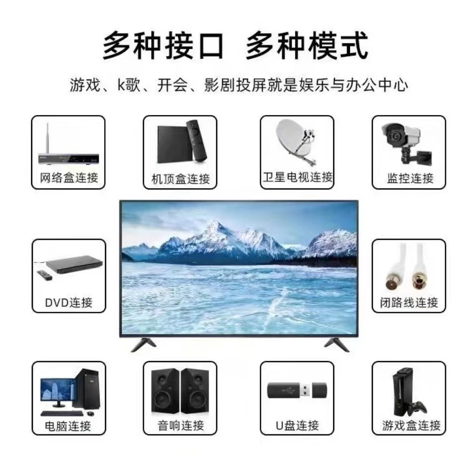 Televisor LCD 4K de 75 pulgadas, 65 pulgadas, pantalla completa, inteligente, ultrafino, de 55 pulgadas, 43 pulgadas, 32 pulgadas, para transmisión transfronteriza en África