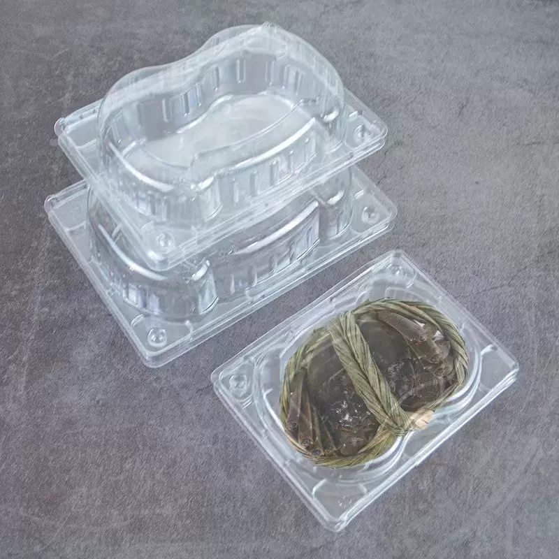 带盖商用螃蟹透明盒大闸蟹包装盒礼盒通用打包自扣加厚一次性透明