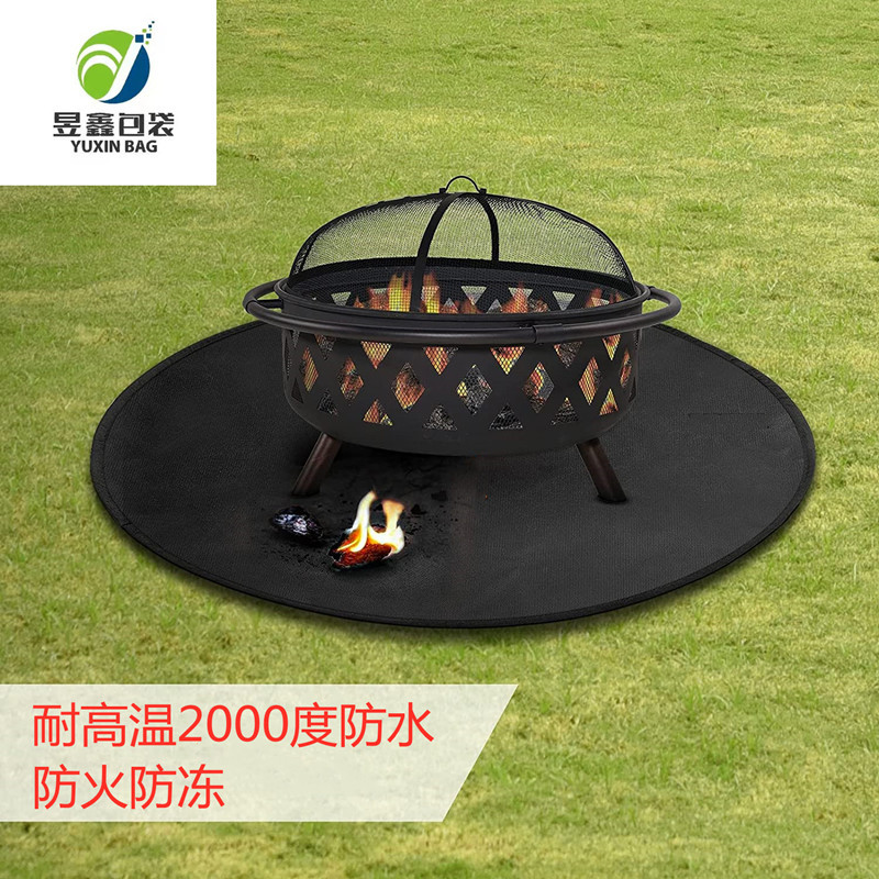 Buy quality Black Round Fire Mat Brazier Mat 36 Inches Deck Mat Single
