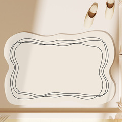 美式輕奢硅藻泥地墊家用浴室門口吸水防滑腳墊玄關進門地墊可代發