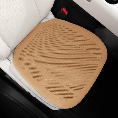 Seat Cover, Summer Car Seat – Seat cushion, seat cover - akiyama-chestnut-nappa-leather-punch-style-front-seat-cushion-1-pack