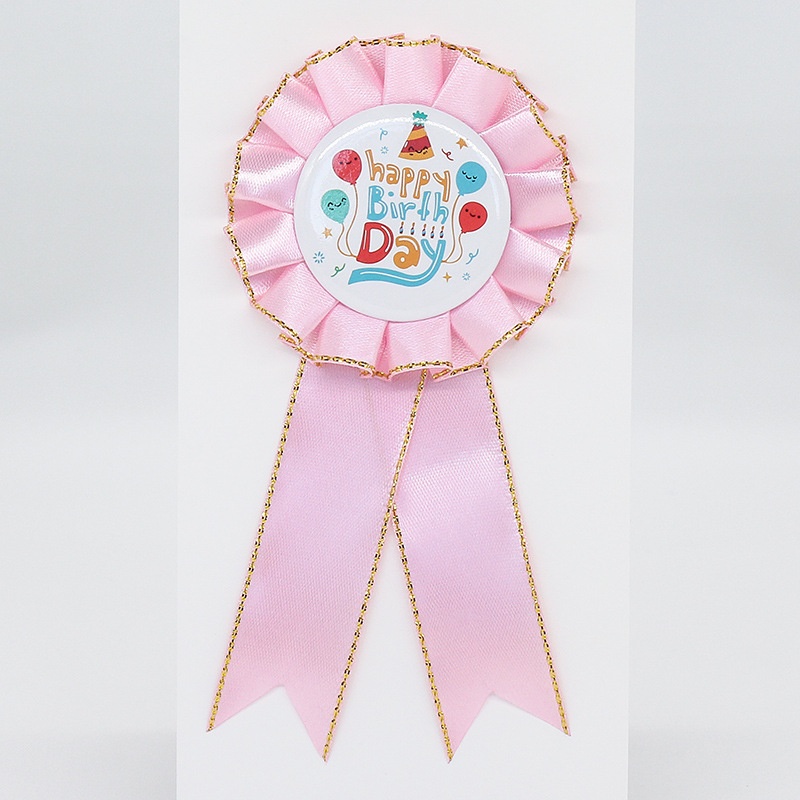 Fabricantes al por mayor cinta insignia festival creativo jardín de infantes flores pectoral insignia de estaño fiesta al por mayor