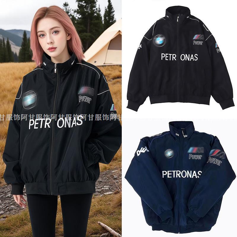 F1 Racing Suit Jacket Embroidered Casual Jacket Windbreaker Retro Men's and Women's Spring Cycling Suit American Motorcycle Motorcycle