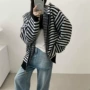 加厚宽松条纹秋冬毛衣
