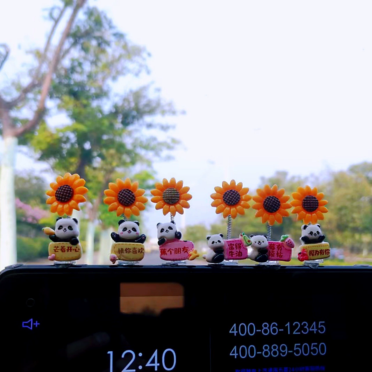 2024 новый панда автомобиль украшения милый мультяшный ветер украшения безделушки центральная консоль навигация украшения экрана