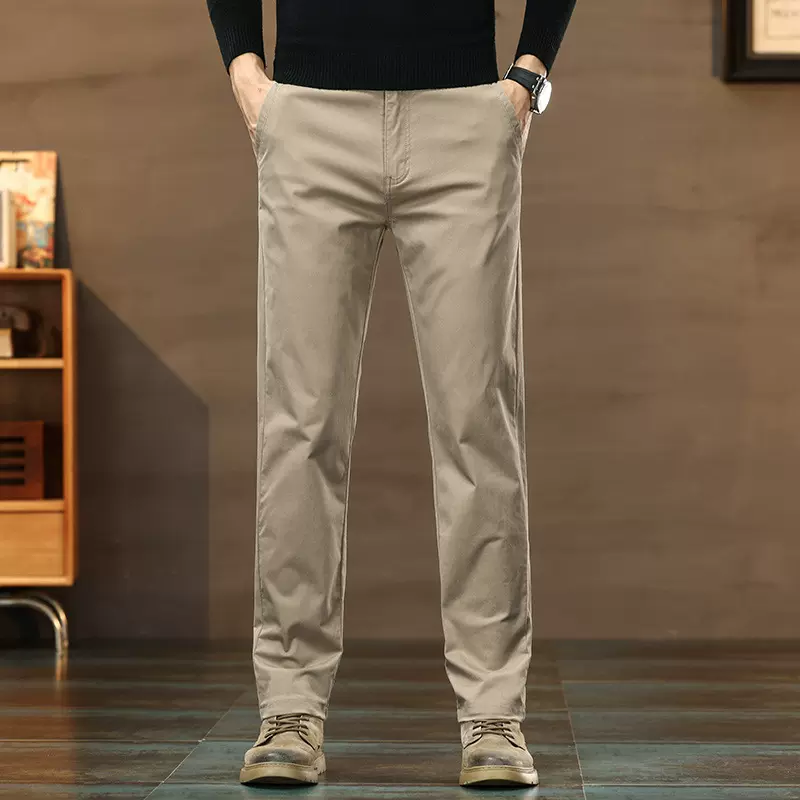 2026年春季新款弹力休闲裤通勤修身纯色工作西裤上班西装长裤子男
