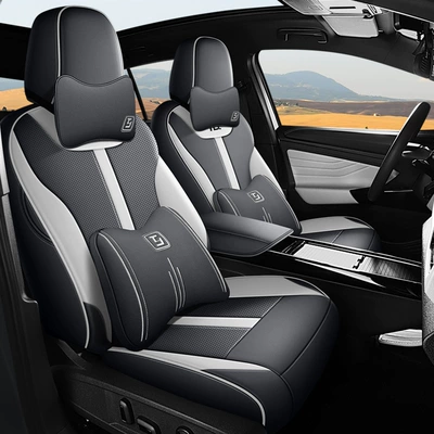 Modelə uyğun (Original) oturacaq örtükləri: new FAW seat cover modified - ion-grey-deluxe-edition-id-4-dedicated-five-seats-front-full-bag-rear-half-bag