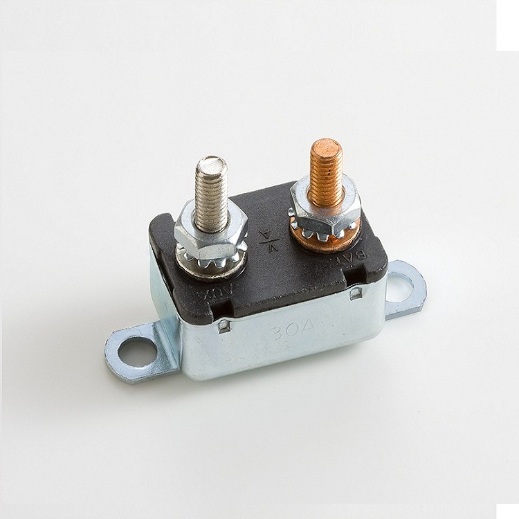 12V30A40A50A手动复位螺柱式线路保护器带红色保护套电池保护器