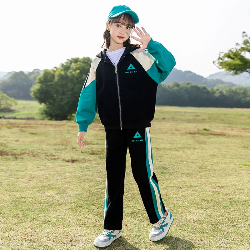 Girls' Set 2023 and Autumn New Zhongda Children's Baseball Suit Academy Style Spring Sports Fashionable Two piece_voghion.com