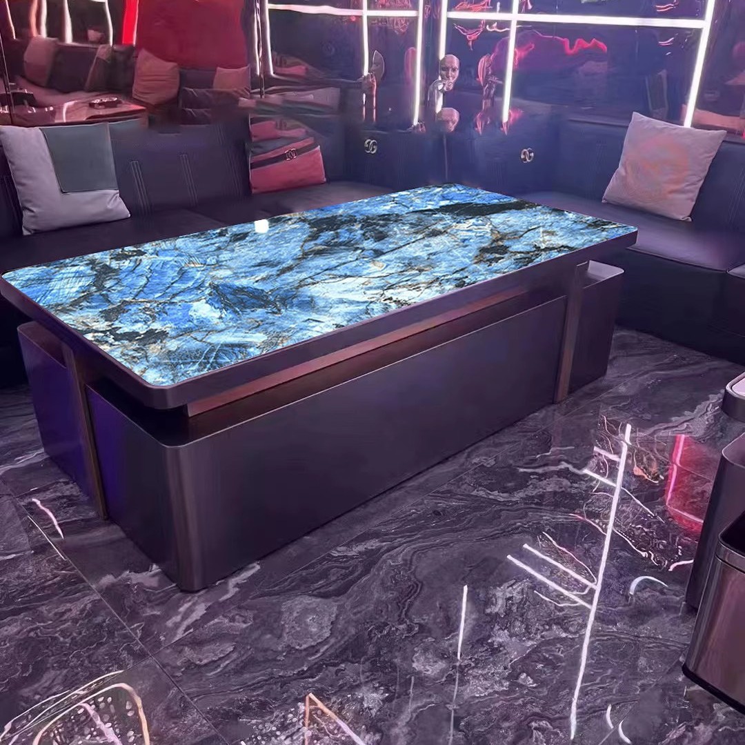 고급 사파이어 슬레이트 엣지 커피 테이블 1(재고 있음)