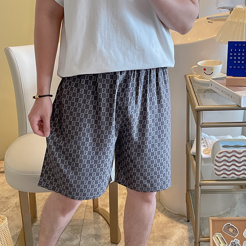 YY 남자 반바지-라이트 그레이 사각형