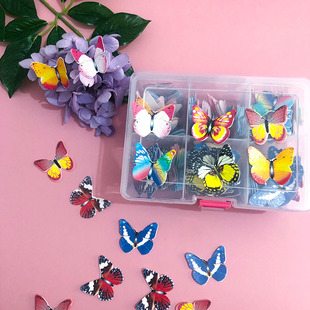 Cake decoration glutinous rice paper butterfly 320 pieces 360 pieces cold plate baking decoration cake glutinous rice paper