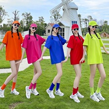金韩多巴胺闺蜜糖果色t恤女夏纯棉帽子团体活动同学集会班服 包邮