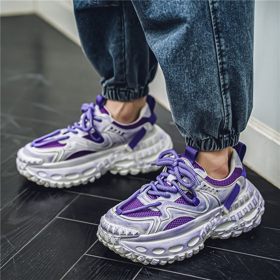 Paris Torre Shoes Men's Tire Bottom Non-slip sneaker 2024 New Fashion Street Shot Durian Stone Shoes Men's Shoes