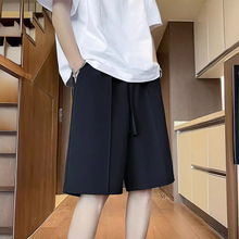 垂感休闲西装短裤男夏季宽松裤子潮流外穿大裤头男款五分冰丝西裤