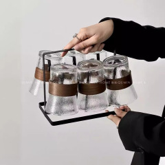 中国式竹カバー扶疎杯岩紋真珠杯コーヒーカップ氷アメリカ式ラテカップ家庭用リビングルームの熱防止カップ
