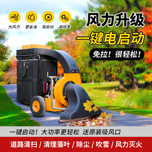 手推自走式吸树叶机 小区道路草坪落叶垃圾吸扫机 汽油吸叶碎叶机-阿里巴巴