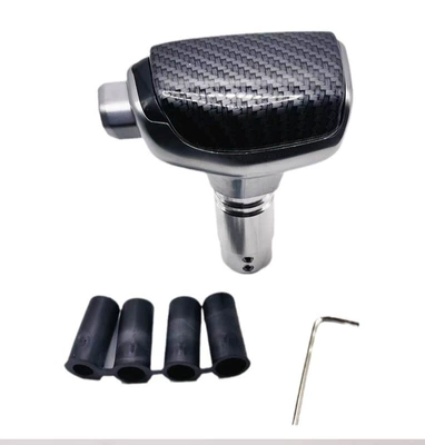 Cross-border yacht-style gear shift knob, button-type cabin accessory, carbon/wood grain universal gear shift knob (Cab and accessories) - black