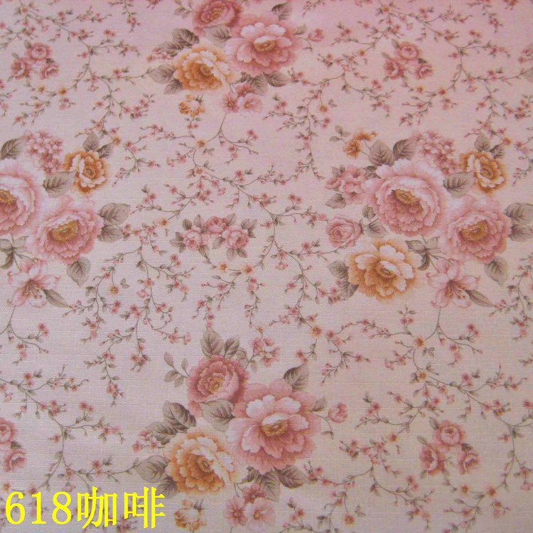 十字格竹麻印花面料厂家现货家居家纺面料十字格竹麻提花印花布