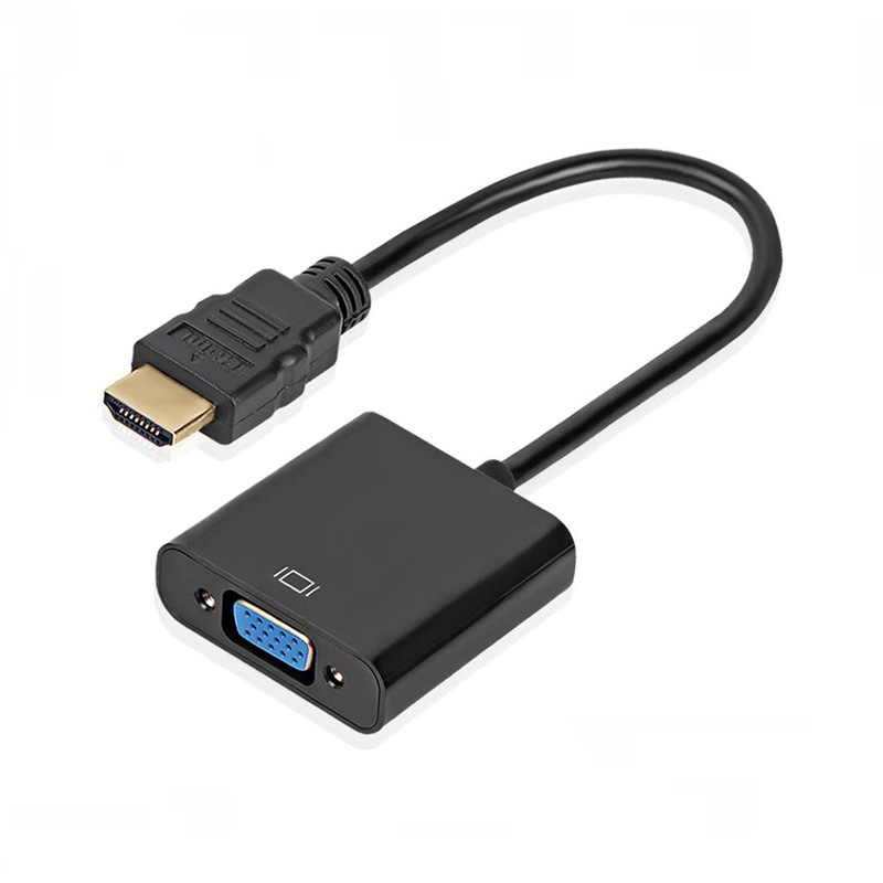 Transfronterizo caliente HDMI a VGA línea HD 1080p portátil decodificador convertidor HDMI a VGA