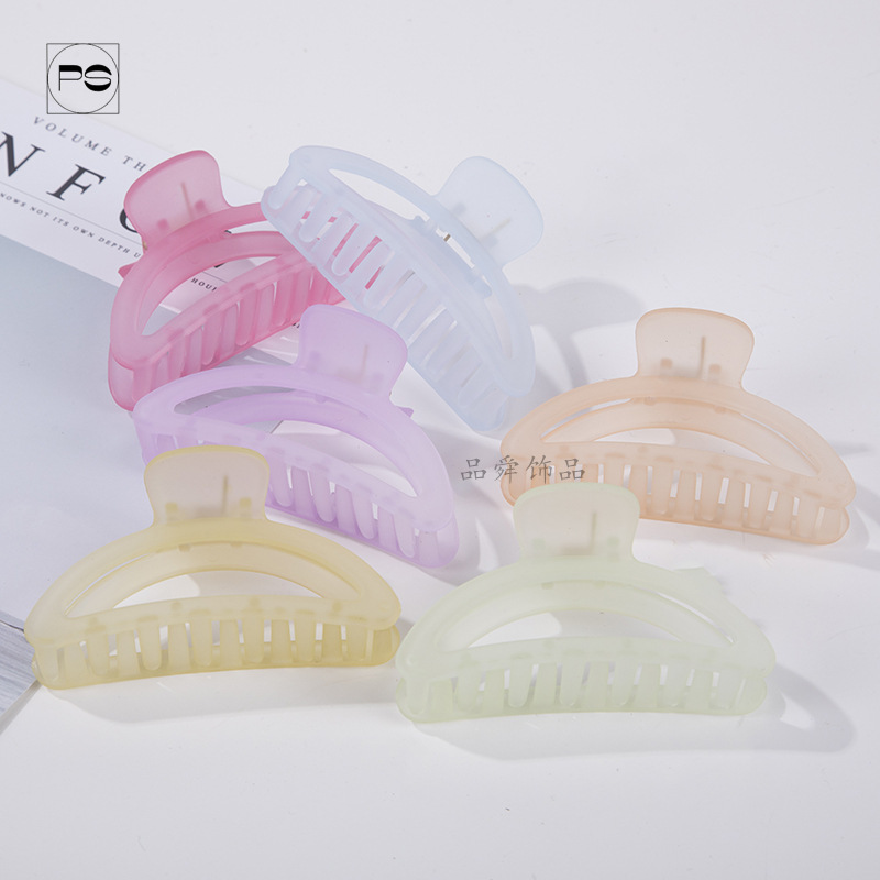 Estilo coreano simple helado jalea horquilla de las mujeres Cabeza trasera grande elegante Bañeras pelo dulce tocado al por mayor