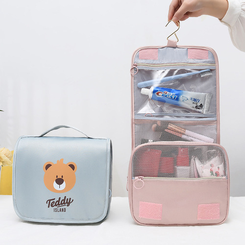 New travel storage cosmetics large capacity multifunctional hook wash bag folding cosmetic bag hanging internet celebrity bag