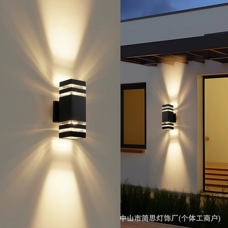 Amazon up and down Double-Layer Aisle Balcony Waterproof Wall Lamp Simple Courtyard Lamp Villa Exterior Wall Spotlight Corridor Lamp Amazon up and down Double-Layer Aisle Balcony Waterproof Wall Lamp Simple Courtyard Lamp Villa Exterior Wall Spotlight Corridor Lamp