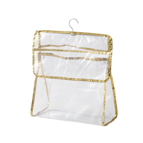 Home Bathroom Transparent Visible Wall-Mounted Storage Bag for Towels and Clothes Waterproof Large Capacity Hanging Organizer