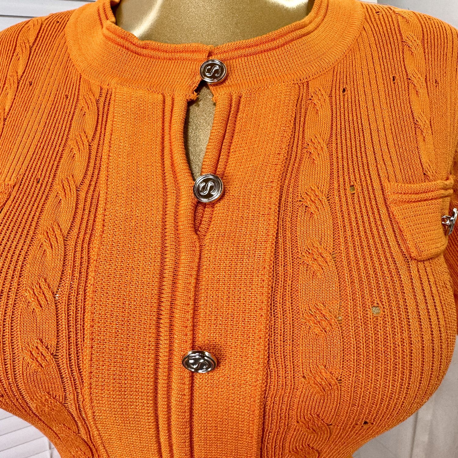Women's European American Style Knitted Dress Simple Elegant Summer Single-Breasted Hollow out Slim Fit Temperament Long Dress_ecoleips.com