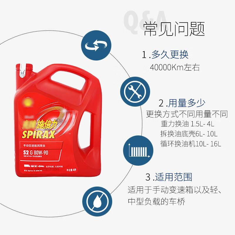 ʩ�����ֶ�����������S2 G 80W-90 GL-4 4L  ������ ������