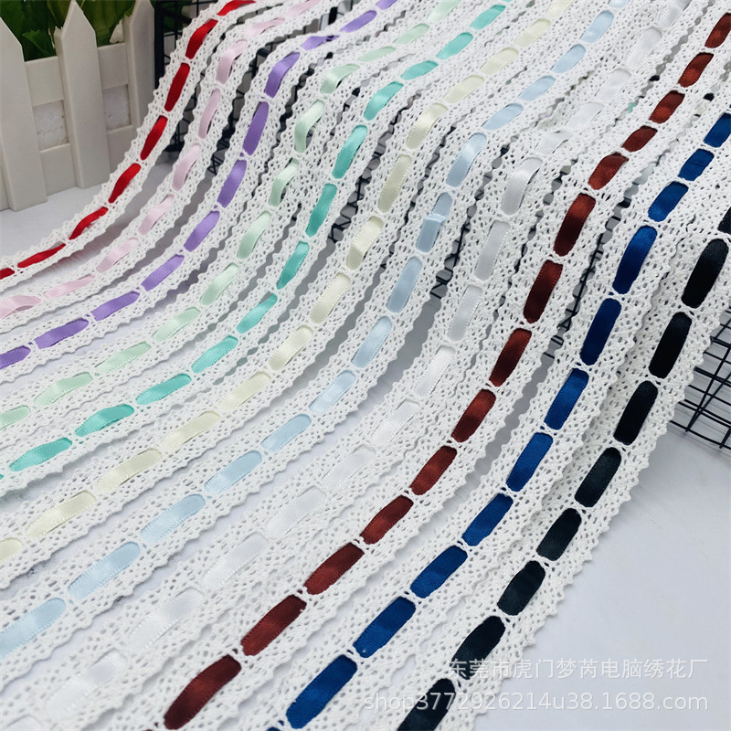 Mengrui Multi-Color Threaded Lace Cotton Thread Manufacturer Wholesale Skirt Doll Clothes Quilt Clothing Lace Accessories Double-Sided Mengrui Multi-Color Threaded Lace Cotton Thread Manufacturer Wholesale Skirt Doll Clothes Quilt Clothing Lace Accessories Double-Sided