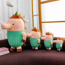 大号瓜皮小猪公仔呆萌毛绒玩具跨境搞怪小猪玩偶创意生日礼物批发