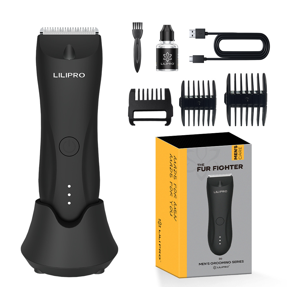 LILIPRO transfronterizo impermeable tijeras de cabello corporal afeitar afeitar secciones privadas axila afeitar pulsador eléctrico cortador de pelo eléctrico