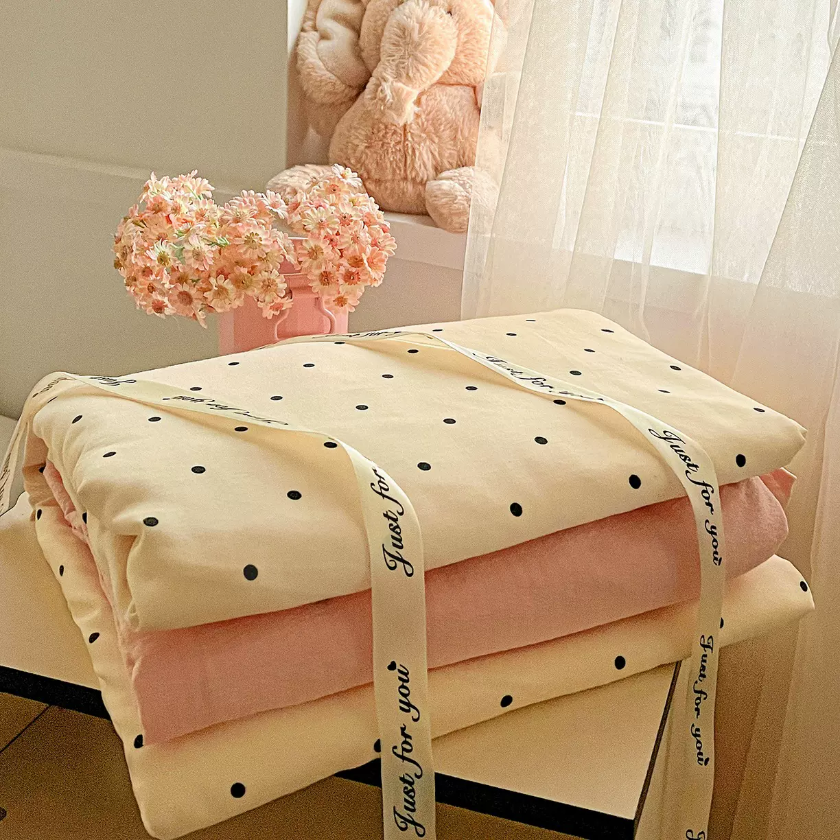 新款双层纱木棉水洗棉四件套单品套件-床品套件