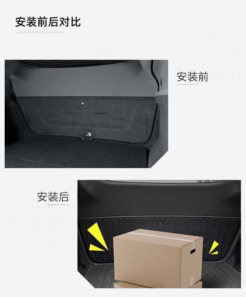 Suitable for Tesla Model Y New Version Trunk Protective Pad Tailgate Lining Felt Protective Plate Modification Accessories