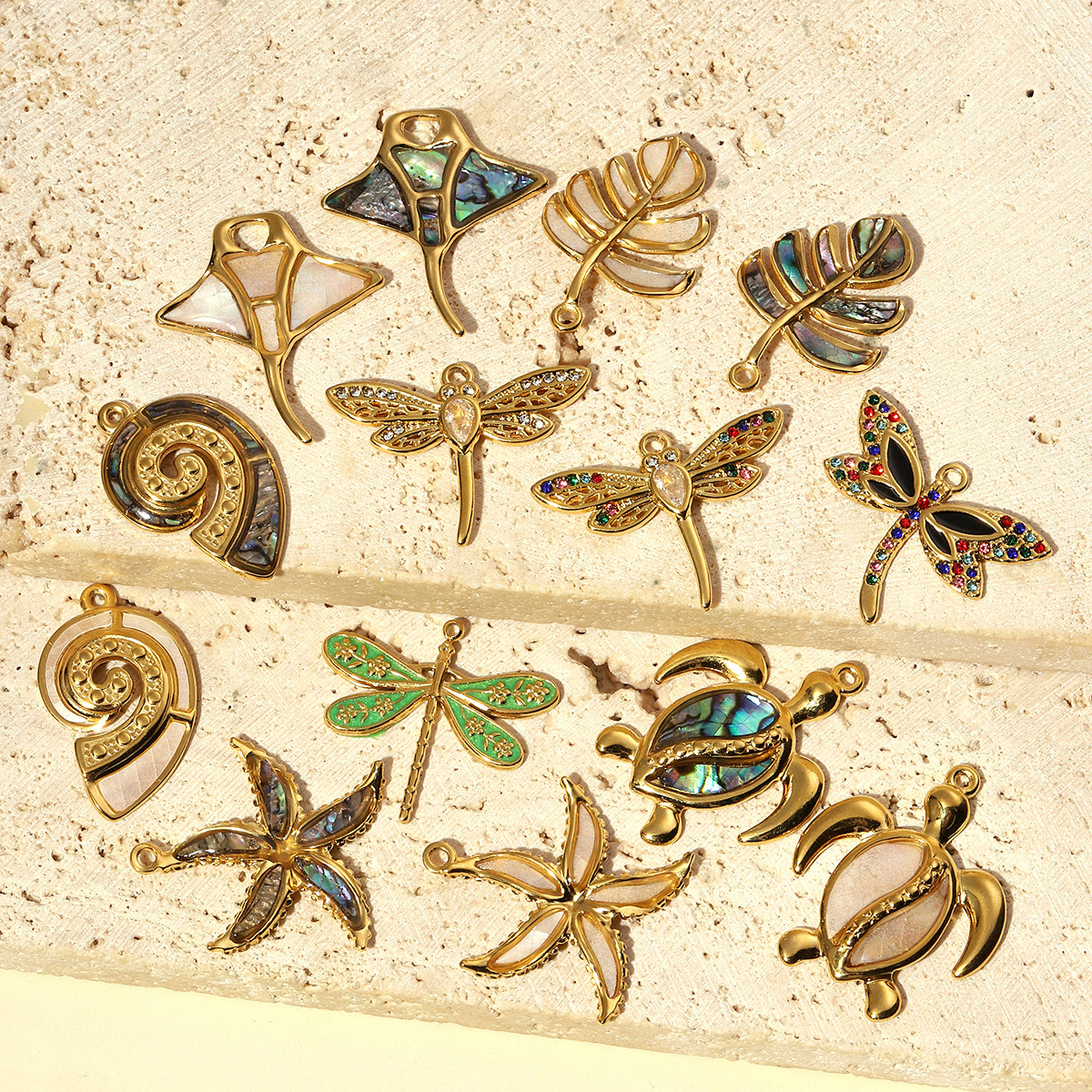 7g Weight Pendant Jewelry Making Type 24 * 30mm Jewelry Making Size DIY Ornament Accessories Classification 3 PCS/Package Quantity 304 Stainless Steel Material Starfish, Conch, Dragonfly, Fish Pattern All Seasons Season Polished Finish Retro, Marine Style, Beach Style 3 PCS/Package 24 * 30mm 304 Stainless Steel Starfish Conch Dragonfly Polished Pendant DIY Ornament Accessories 5
