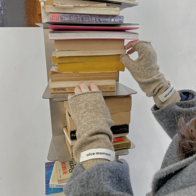 Guantes de mujer para otoño e invierno, extendidos y gruesos, estilo coreano, versátiles, de color sólido, de imitación de lana, compatibles con pantallas táctiles, guantes cálidos tejidos.