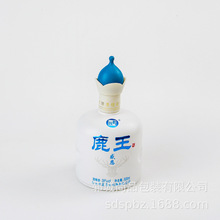 生产供应500ml玻璃瓶空酒瓶 定制民族风圆形白色喷涂瓶批发白酒瓶