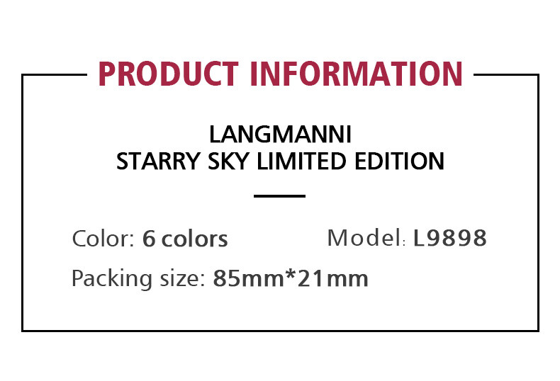 Langmanni's new Starry Sky bullet-shaped lipstick pen, single black tube matte textured lipstick, cross-border makeup Application Scenario