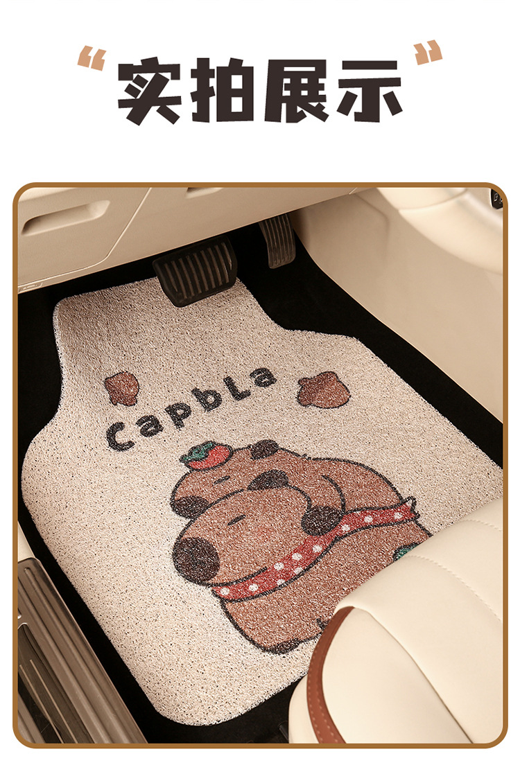 Cute Foot Mat Car Cartoon Foot Mat Carpet Mat Sand Scraping and Dust Removal Mat Car Protection Universal Foot Mat