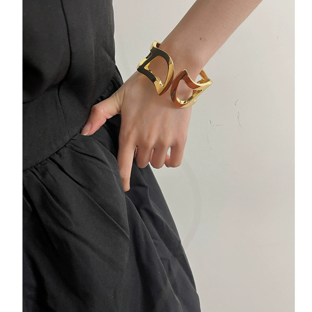Летний блестящий золотой браслет, европейский стиль, не оцветает