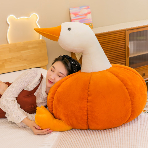 Cute Goose Doll Creative Pumpkin Duck Plush Toy Sleeping Pillow Funny Best Friend Birthday Gift
