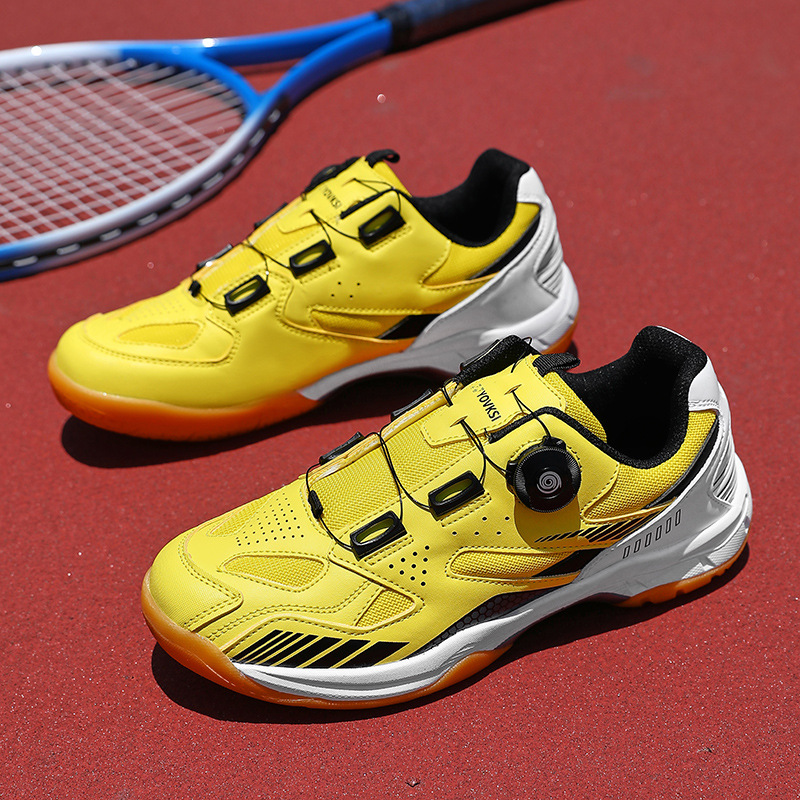 Nuevos zapatos de bádminton deportivos al aire libre transfronterizos de entrenamiento de tendón interior de pareja zapatos de bádminton de pareja stock