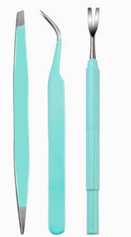 파란색 애완동물 포크 3종 세트 + OPP 봉투