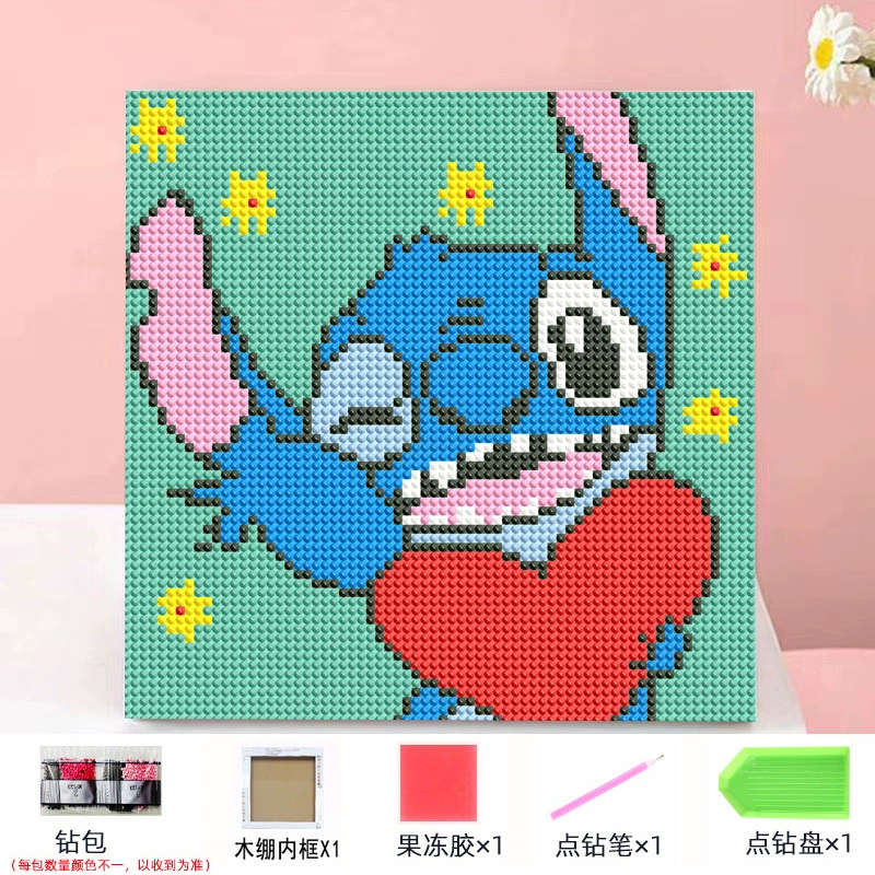 Набор алмазной мозаики DIY Kuromi и мультфильмы 20×20 см, рамка-наклейка, детское творчество