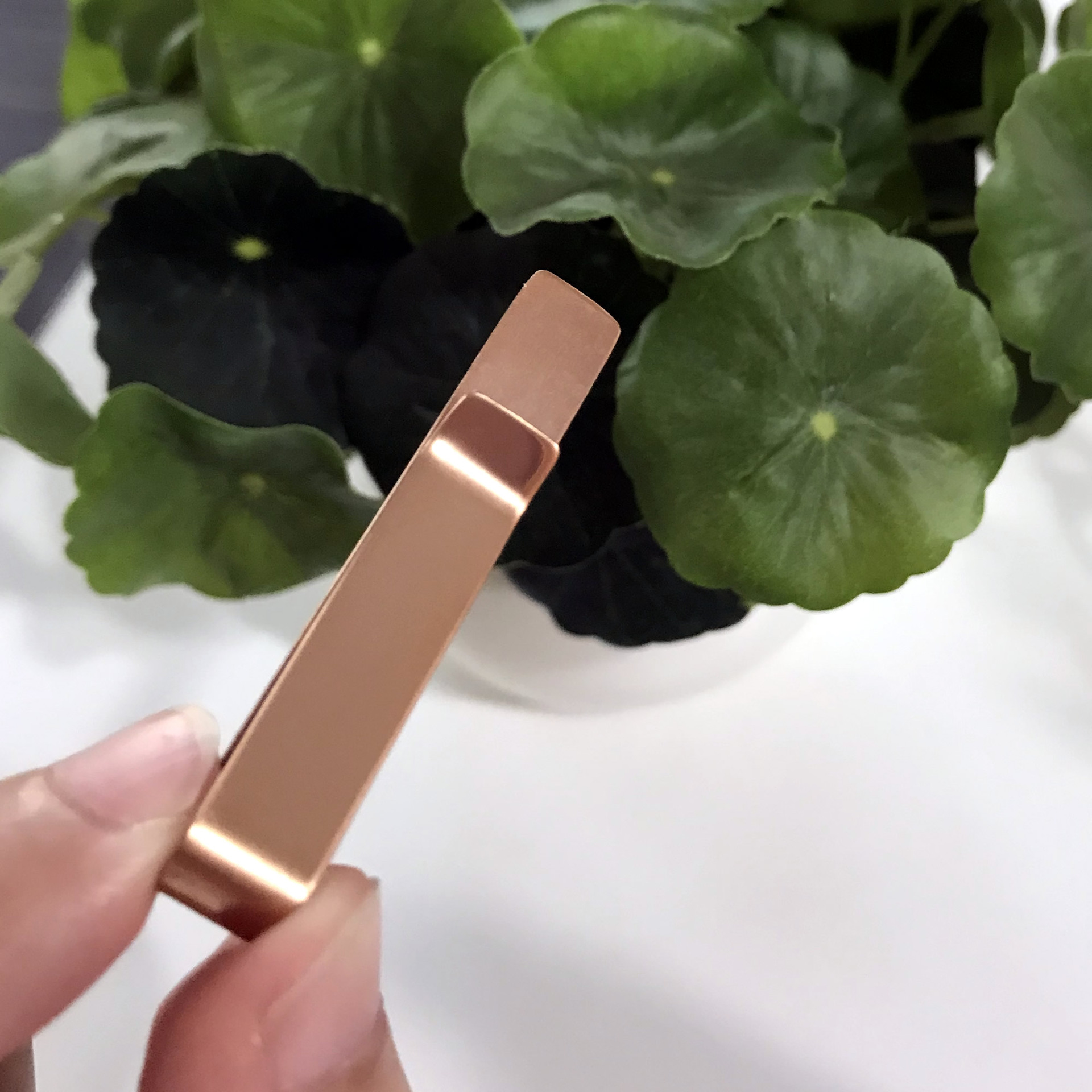 YB elegant rose gold shirt tie clip men's European and American simple DIY personalized lettering stainless steel tie clip