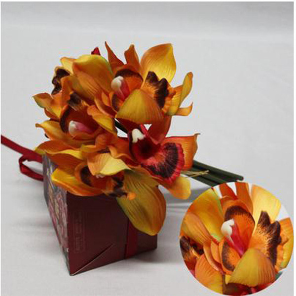 Simulation foreign cricket orchid fake flowers landed on the ground…