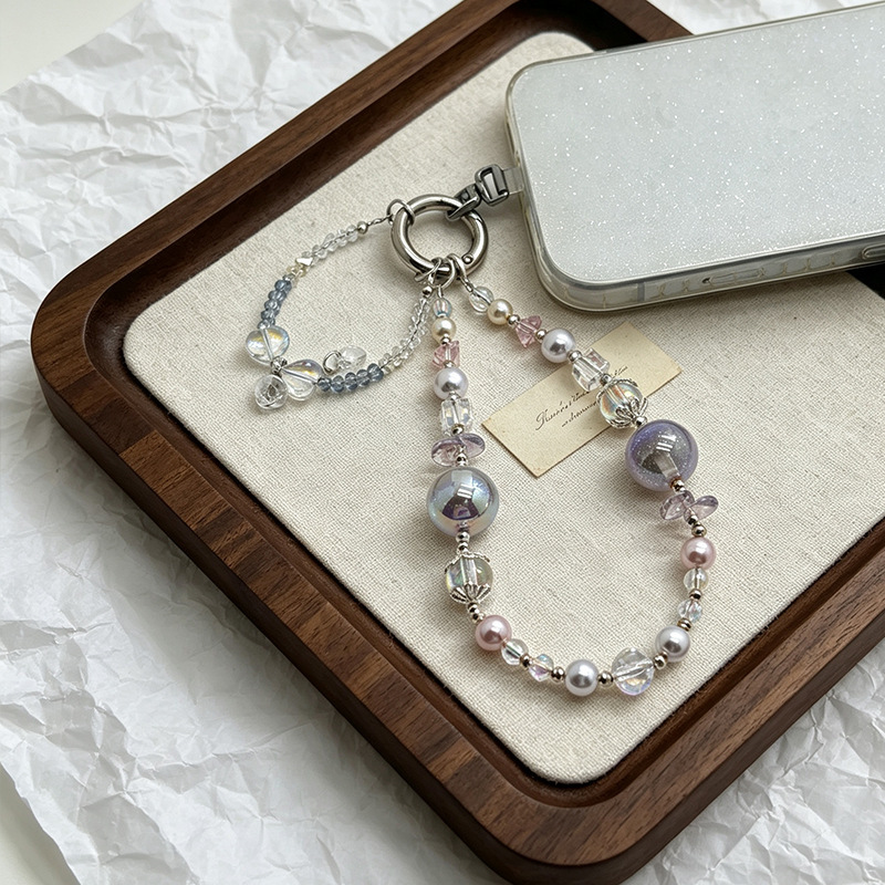 Starry Sky Crystal Beaded Phone Chain, a niche and exquisite accessory for women, perfect for travel, shopping, and preventing loss of your phone or camera Starry Sky Crystal Beaded Phone Chain, a niche and exquisite accessory for women, perfect for travel, shopping, and preventing loss of your phone or camera