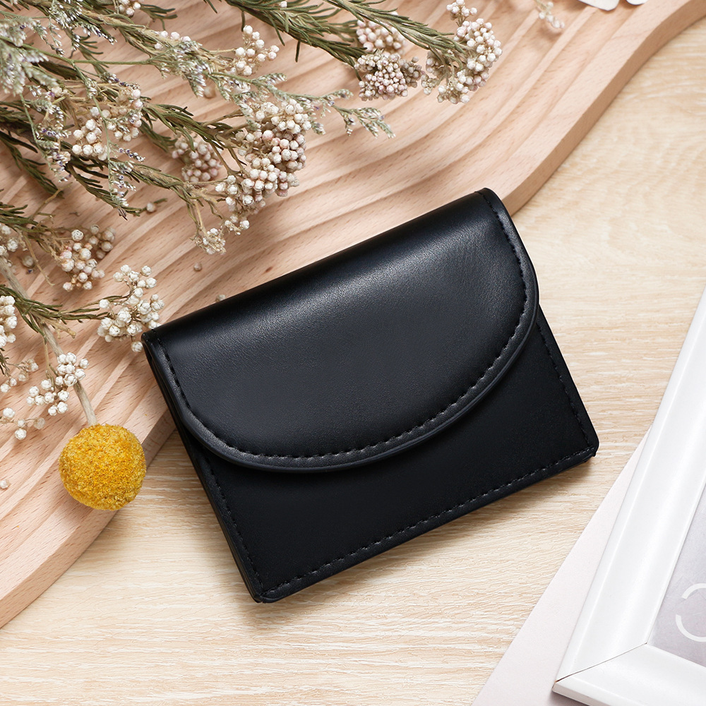 Nuevo bolso de tarjeta para mujer Versión coreana del bolso de tarjeta de color sólido simple para niñas Monedero transfronterizo pequeño y simple al por mayor